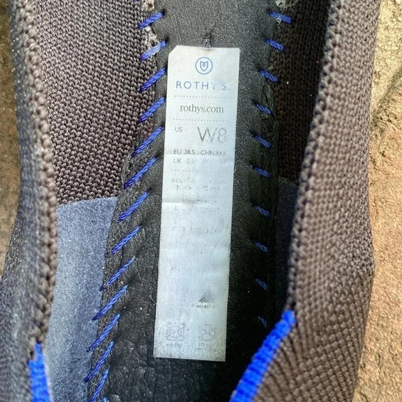 Rothy’s black pointed toe knit slip on ballet flats size 8 -NO insole - Picture 5 of 6